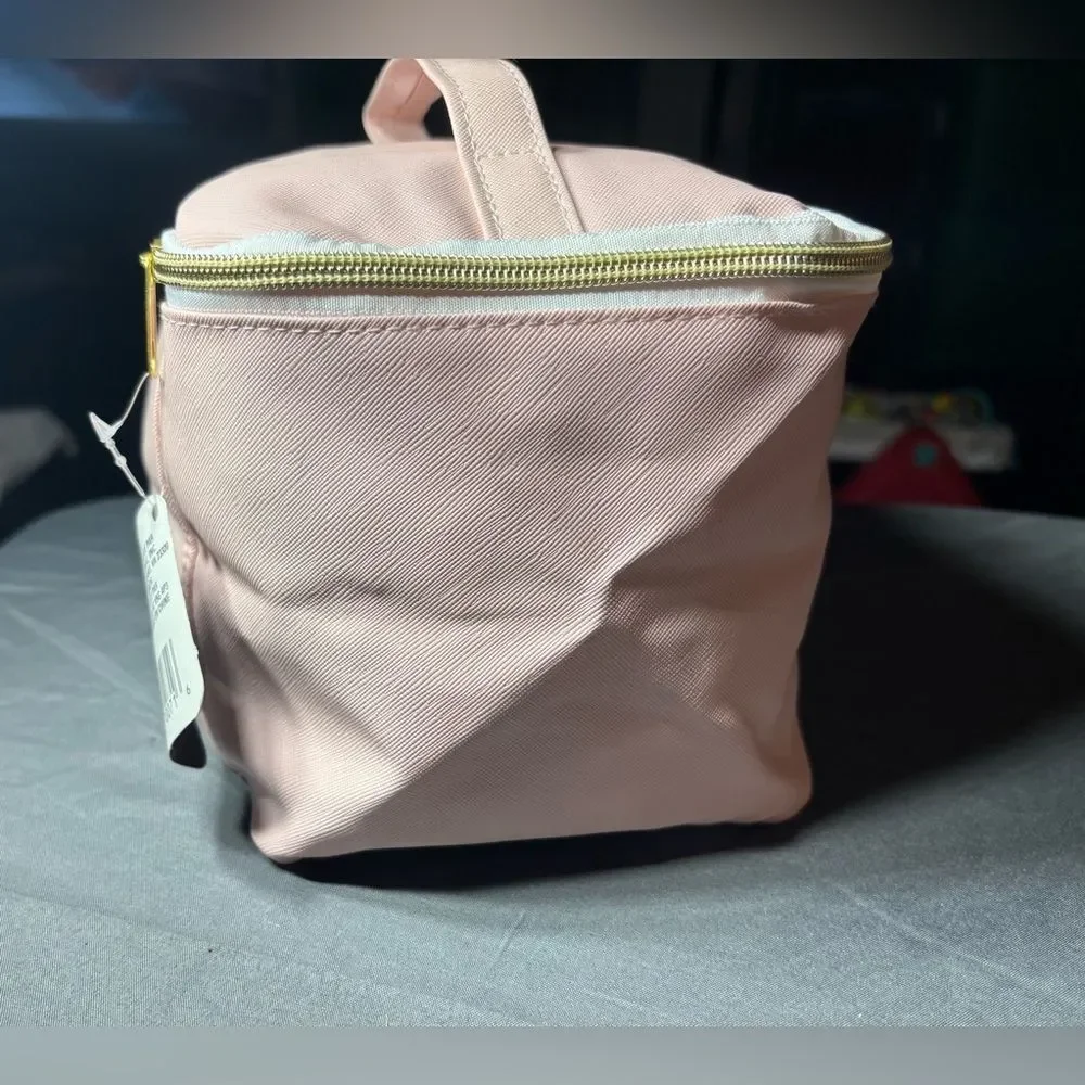 New Blush Pink Women's Travel Cosmetic Bag with Top Handle